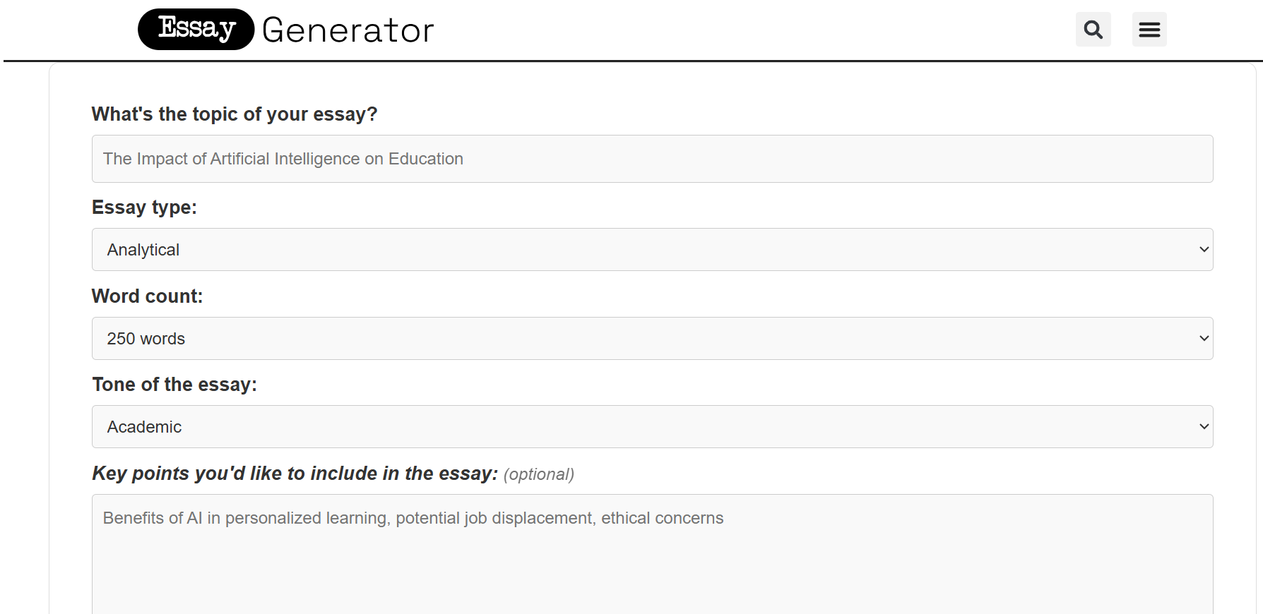 Poweredbyai free ai tools essay generator